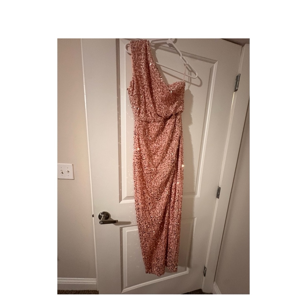 SHEIN Pink One Shoulder Dress